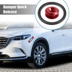 Unique Bargains Universal Front Rear Bumper Fastener Quick Release Fender Holder Kit Bumper Washer Fastener With Wrench Tool Red