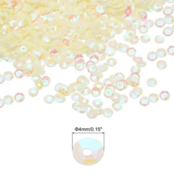 Unique Bargains Smooth Glitter Loose Crafts Sewing Cup Sequins 3000 Pcs
