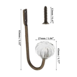 Unique Bargains Vintage Clothes Hooks 3.35"x1.77"x1.06" Bronze Tone 4 Pcs