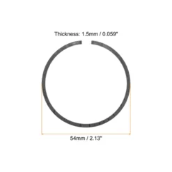 Unique Bargains Metal Durable Universal Replacement Piston Ring Set 2.13" X 0.059"(OD*T) Black 1 Pc