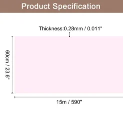 Unique Bargains Wallpaper, Peel And Stick Wallpaper Contact Paper Solid Color Vinyl Self-Adhesive Wall Paper Decorative Pale Pink 590" X 23.6"