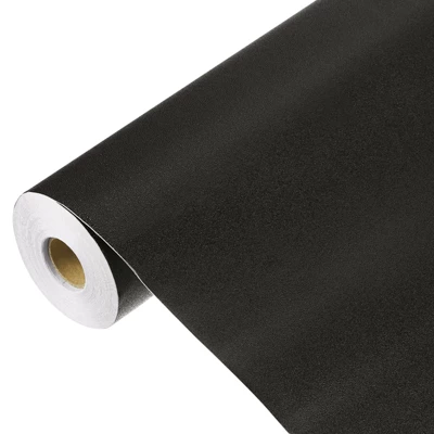 Unique Bargains Wallpaper, Peel And Stick Wallpaper Contact Paper Solid Color Vinyl Self-Adhesive Wall Paper Decorative Black 590" X 15.7" - Image 6