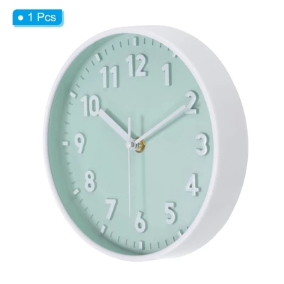 Unique Bargains Battery Operated Silent Non-Ticking 3D Number Quartz Wall Clock 8" - Image 2