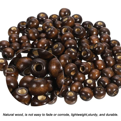 Unique Bargains Natural Maple Wood Round Loose Beads For Jewelry Making 400 Pcs - Image 3