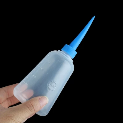 Unique Bargains Home Office Plastic Liquid Glue Applicator Empty Bottle Clear White Blue 250ml - Image 3