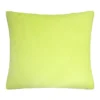 Unique Bargains Viscose Velvet Comfortable And Soft Decorative Throw Pillow Cover Square Chartreuse