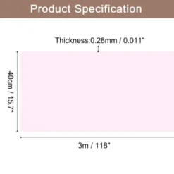 Unique Bargains Wallpaper, Peel And Stick Wallpaper Contact Paper Solid Color Vinyl Self-Adhesive Wall Paper Decorative Pale Pink 118" X 15.7"