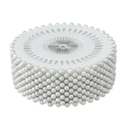 Unique Bargains Decorative Durable Pearl Head Versatile Straight Pins 3mm Round White 480 Pcs