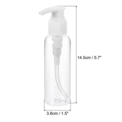 Unique Bargains Travel Shampoo Lotion Clear Portable Refillable Airless Pump Bottles 6 Pcs