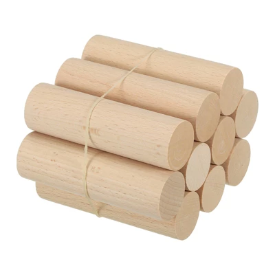 Unique Bargains Unfinished Round DIY Crafts Home Decor Wood Sticks 10 Pcs - Image 7