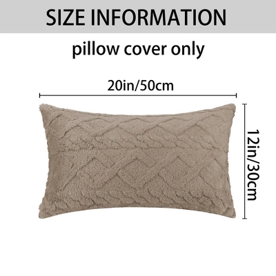 Unique Bargains Short Plush Throw Solid Geometric Soft Pillow Covers 2 Pcs - Image 4