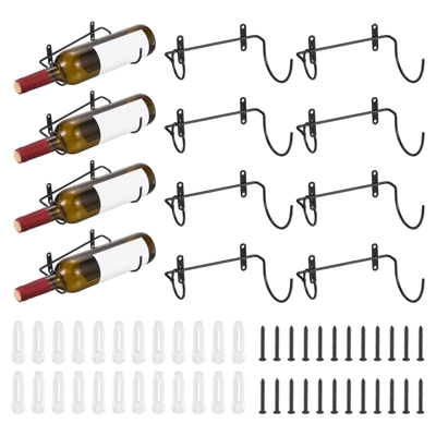 Unique Bargains Spiral Metal Wine Bottle Display Holder Wall Storage Shelf 12 Pcs - Image 5