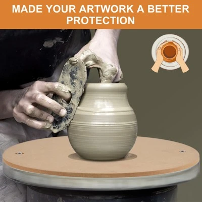 Unique Bargains Round Pre Pin Holes Apart With 304 Stainless Steel Pins Wood Pottery Wheel Bat - Image 3