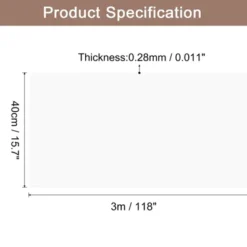 Unique Bargains Wallpaper, Peel And Stick Wallpaper Contact Paper Solid Color Vinyl Self-Adhesive Wall Paper Decorative White 118" X 15.7"