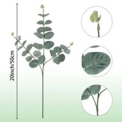 Unique Bargains Artificial Greenery Stems Faux Plants For Home Office And Centerpiece Decor 12 Pcs