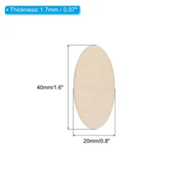 Unique Bargains DIY Craft Home Decoration Unfinished Blank Wood Pieces 60 Pcs