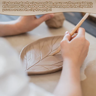 Unique Bargains Portable Built-in Handle Good Absorbent Wedging Board For Pottery 5 Pcs - Image 4