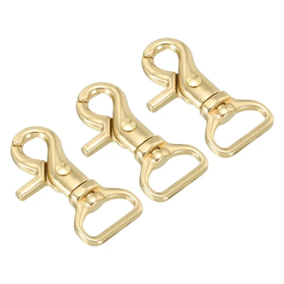 Unique Bargains Pure Brass Round Lobster Clasp Keychains For DIY Leather Craft 3 Pcs - Image 8