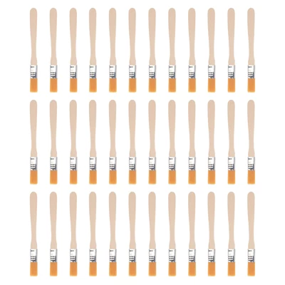 Unique Bargains Nylon Bristle Wood Handle Wall Cabinets Fences Paint Brushes 36 Pcs 5" - Image 4