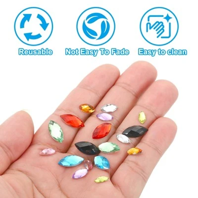Unique Bargains Acrylic Horse Eye DIY Jewelry Craft Embellishments Marquise Gems 300 Pcs - Image 4