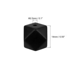 Unique Bargains DIY Keychain Necklace Jewelry Making Hexagonal Silicone Beads 30 Pcs