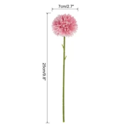 Unique Bargains Chrysanthemum Silk Head Faux Artificial Flower For Wedding Decoration 9.8'' Long 20 Pcs Dark Pink