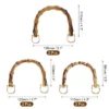 Unique Bargains U-Shaped DIY Craft Bamboo Purse Handles With Metal Buckle 3 Sizes