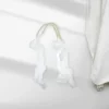 Unique Bargains Curtain Tiebacks Bow & Faux Pearl Ribbon Lace ABS White 2 Pcs
