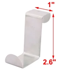 Unique Bargains Home Clothes Hat Cap Stainless Steel Door Hanger Silver Tone 4 Pcs