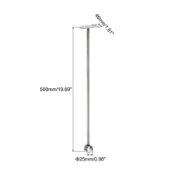 Unique Bargains Ceiling Mount Stainless Steel Durable Wardrobe Pipe Bracket 4 Pcs