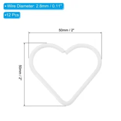 Unique Bargains Metal DIY Macrame Supplies Heart Shape Dream Catcher Rings