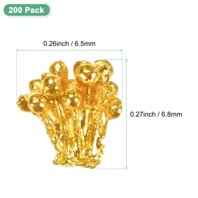 Unique Bargains Metal Alloy Flower Blossom Connectors Bead Caps Jewelry Necklace 200 Pcs - Image 2
