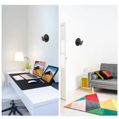 Unique Bargains Round Adhesive Hooks Black 2 Pcs - Image 5