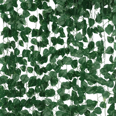 Unique Bargains Home Decor Indoor Outdoor Artificial Leaf Plants 72" Length 24 Pcs - Image 8