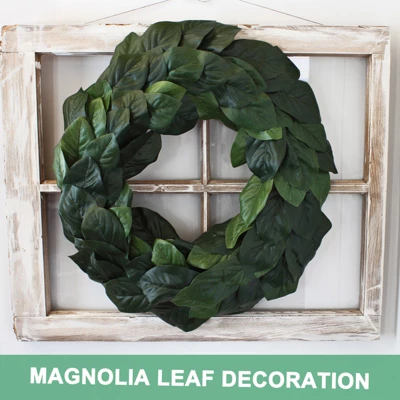 Unique Bargains Durable Fake Leaf Writable Artificial Green Leaf With Stems 20 Pcs - Image 5