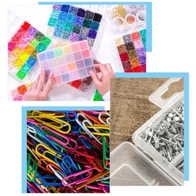 Unique Bargains Plastic Nail Bead Art Supplies Fishing Tools Craft Organizer 13.6x8.6x1.9 Inch 3 Pcs - Image 4