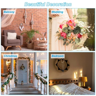 Unique Bargains Metal DIY Craft Macrame Wreath Star Shape Dream Catcher Rings - Image 3