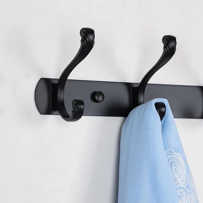 Unique Bargains Coat Rack Wall Mounted - Stainless Steel, Metal Coat Hook Rail For Coat Hat Towel Purse Robes Mudroom Bathroom Entryway, - Image 3