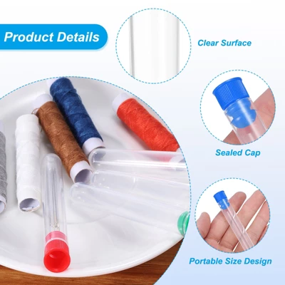 Unique Bargains Plastic Tube Portable Knitting Sewing Storage Holders 10 Pcs - Image 2