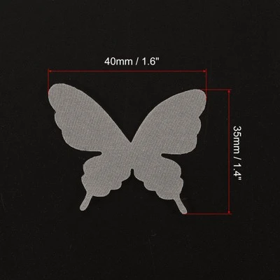 Unique Bargains Crafts DIY Wedding Organza Butterfly Ornament Appliques 20 Pcs