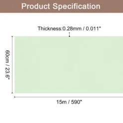 Unique Bargains Wallpaper, Peel And Stick Wallpaper Contact Paper Solid Color Vinyl Self-Adhesive Wall Paper Decorative Light Green 590" X 23.6"