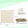 Unique Bargains Rounded Rectangle Blank Wood Tags With Hole And 32.8 Ft Rope 20 Pcs