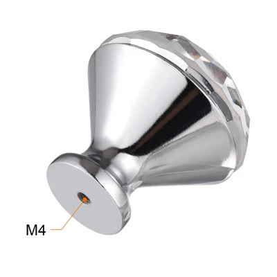 Unique Bargains DIY Furniture Cabinet Zinc Alloy Crystal Pull Knob 6 Pcs - Image 2