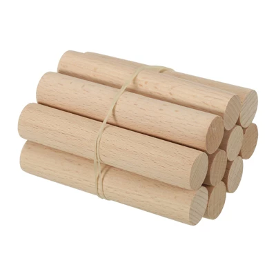 Unique Bargains Unfinished Round DIY Crafts Home Decor Wood Sticks 10 Pcs - Image 12