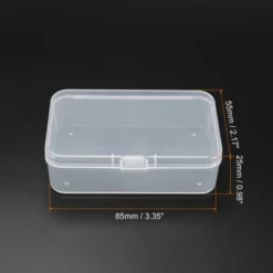 Unique Bargains Rectangular Storage Container With Hinged Lid For Beads Craft 6 Pcs