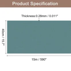 Unique Bargains Wallpaper, Peel And Stick Wallpaper Contact Paper Solid Color Vinyl Self-Adhesive Wall Paper Decorative Dark Green 590" X 15.7"