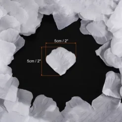 Unique Bargains Decoration Wedding Party Silk Artificial Flower Petals White 1000 Pcs