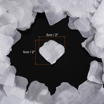 Unique Bargains Decoration Wedding Party Silk Artificial Flower Petals White 1000 Pcs
