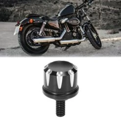 Unique Bargains Seat Bolt Tab Screw Quick Mount Cap Knob For Harley Davidson Road King Softail 1996-2020 Black 1 Pc
