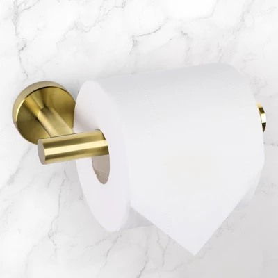 Unique Bargains Bathroom Rustproof Stainless Steel Brushed Fixed Toilet Paper Holders - Image 2